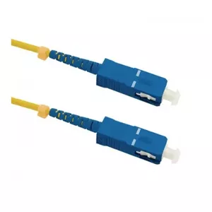 Оптический кабель QOLTEC 54299 SC–SC 3 м, сердечник 9 мкм, синий/жёлтый