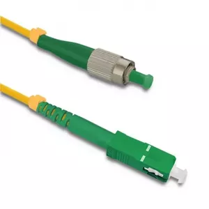 Fibre optic cable QOLTEC 54303, single-mode G.652D, 5 m, SC to FC, yellow
