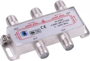 Signal splitter LIBOX LB0047 — 4-way coaxial RF splitter