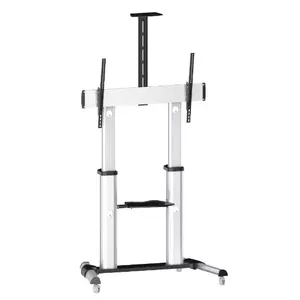 TV mount Sunne S22 for 60"–100" screens, up to 80 kg, VESA 600x400–1000x600, height 1200–1650 mm, tilt 5–10° (Black/Silver)