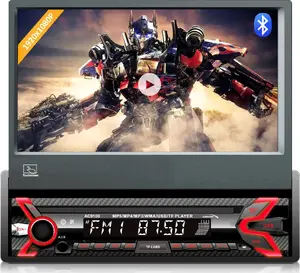 Car radio Audiocore AC9100 — 1DIN, 12V DC, 7" display (17.8 cm), MP3/3GP playback, MicroSD/USB, FM/AM tuner, 2‑ch audio output, remote control included
