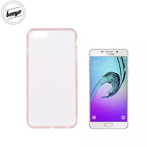 Beeyo Diamond frame super thin silicone clear back cover case for Samsung A310F Galaxy A3 (2016) Pink