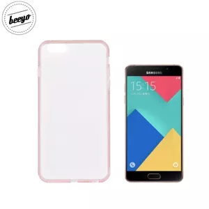 Beeyo Diamond frame super thin silicone clear back cover case for Samsung A510F Galaxy A5 (2016) Pink