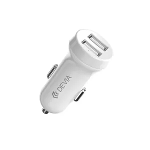 Devia Smart sērijas auto lādētājs Lightning (5V3.1A,2USB), balts