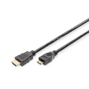 DIGITUS HDMI High Speed Connection Cable, 3 m, HDMI Type C (Mini) male–male, black