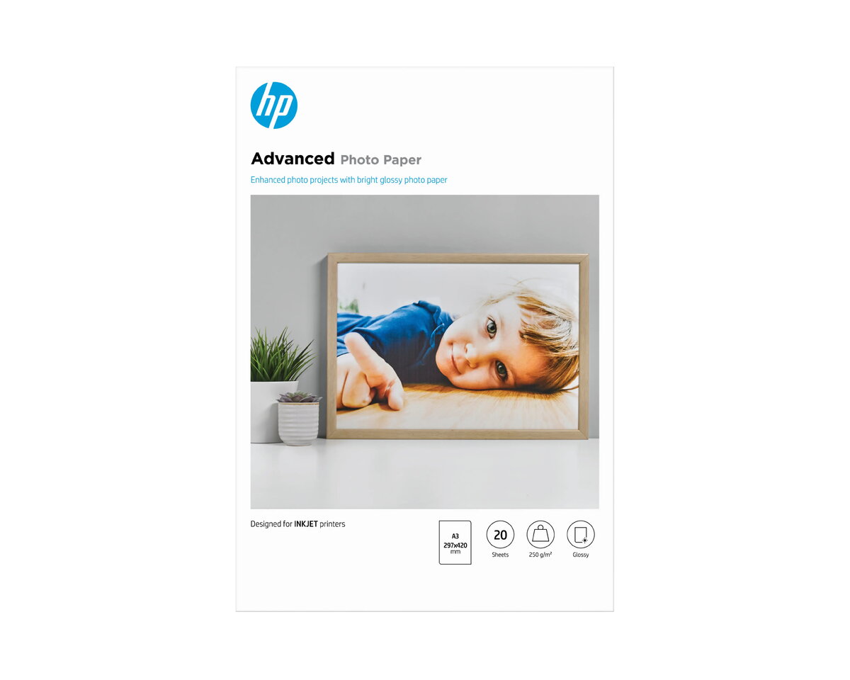 HP Advanced Glossy foto papīrs A3