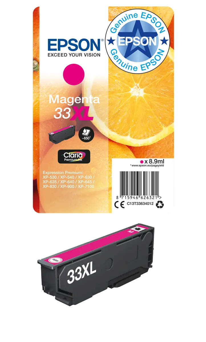 Epson 33XL Claria Premium magenta tintes