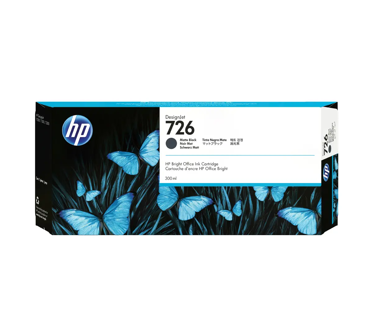 HP 726 300ml Matēti melna DesignJet