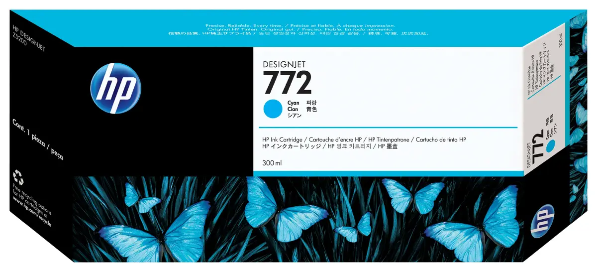 HP 772 Cyan DesignJet tintes kasetne