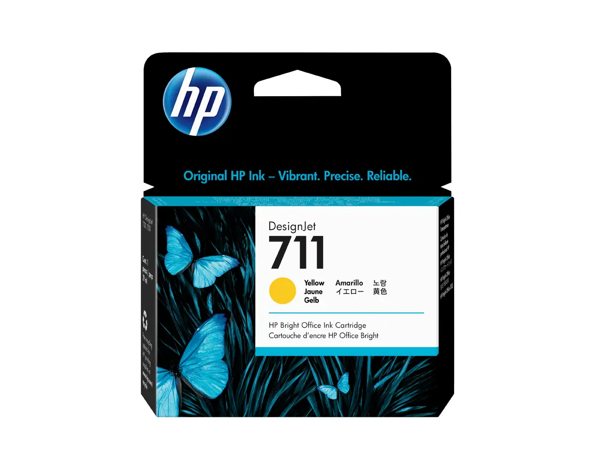 HP 711 Dzeltena DesignJet tintes kasetne