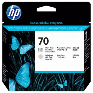 HP 70-Druckkopf Schwarz (Foto) und Grau (hell) mit intelligenter -Drucktechnologie tintes kārtridžs 1 pcs Foto melns, Gaiši Pelēks