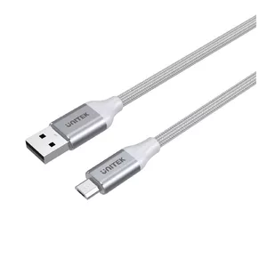 UNITEK Y-C4026ASL USB cable 1 m USB 2.0 USB A Micro-USB A Silver