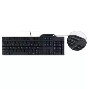 Проводная смарт-карт клавиатура Dell KB813 — USB, стандартная QWERTY, раскладка Эстонская, чёрная