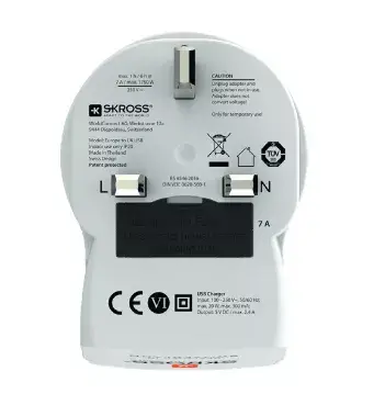 Lādētājs Skross Europe to UK USB Photo 3