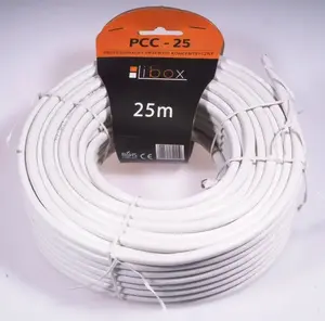 Коаксиальный антенный кабель LIBOX PCC25 RG6, 25 м