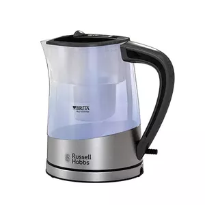 Electric kettle Russell Hobbs 1 L 2200 W Black Silver Transparent