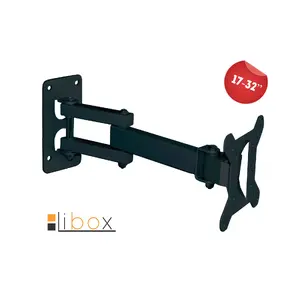TV wall mount LIBOX LB-200 for 17"–32" (43.2–81.3 cm), VESA 50×50–100×100, max 25 kg, black
