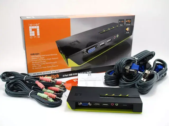 KVM slēdzis LevelOne 4-Port USB VGA KVM-0421 Photo 4