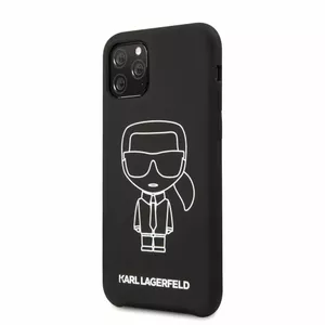 Чехол Karl Lagerfeld силиконовый для iPhone 11 Pro — Ikonik White Outline Black