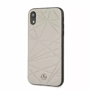Жесткий чехол Mercedes‑Benz для iPhone XR из натуральной кожи, серый – защитный кейс