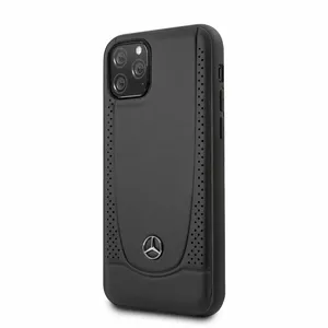 Кожаный жесткий чехол для iPhone 11 Pro от Mercedes‑Benz — Perforation Black