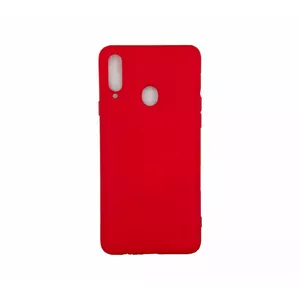 Protective silicone phone case Evelatus for Samsung Galaxy A20s, soft-touch TPU, red