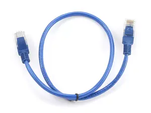 Network cable Cablexpert RJ-45 Cat5e 0.5 m, gold-plated contacts, blue