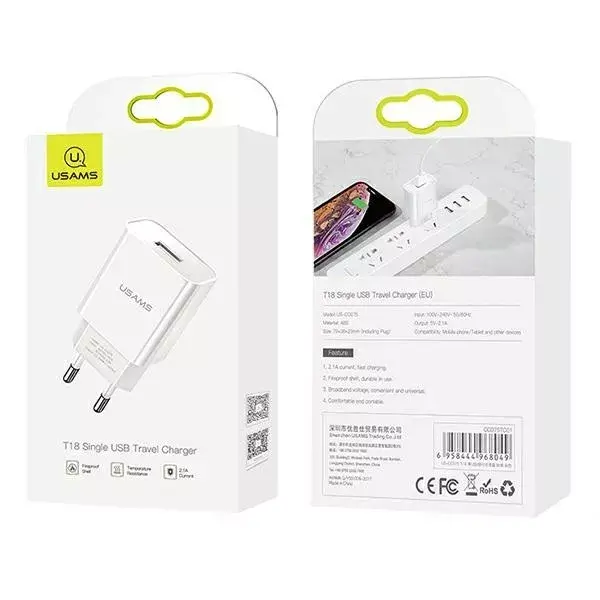 Lādētājs usams T18 1xUSB 2.1A Photo 2