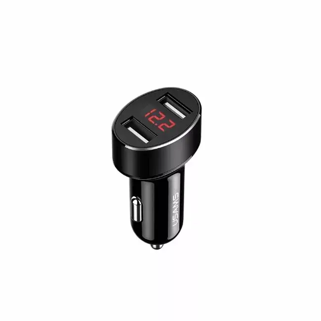 Car Charger usams US-CC045 Dual 2.1A with LED Display Photo 2