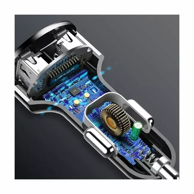 Car Charger usams US-CC045 Dual 2.1A with LED Display Photo 3