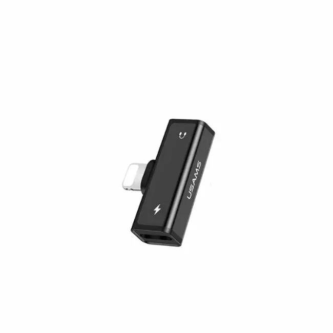 Usams US-SJ270 Dual Lightning Adapter - Black Photo 2