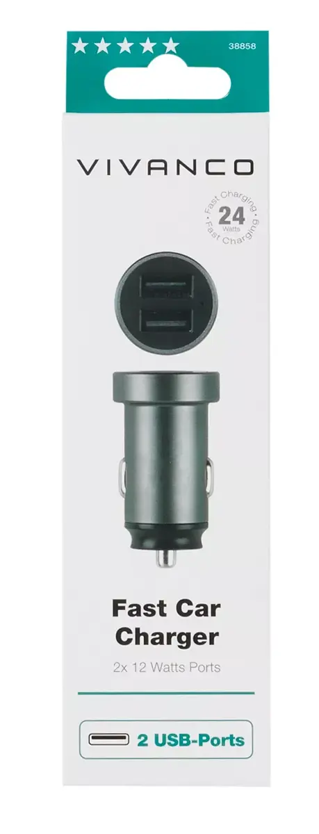 Charger Auto Vivanco HQCCVVDUALUSB4.8A Photo 3