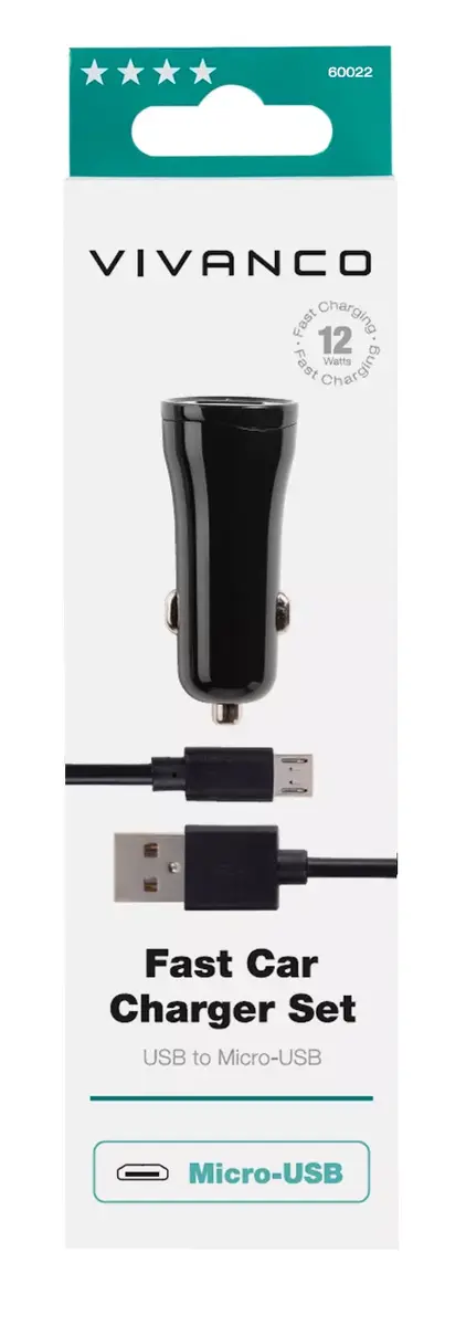Car Charger Vivanco Fast Universal Black 60022 Photo 4