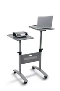 Trolley NOBO Multimedia Projection Trolley - Twin Platform, grey, 380×430×810 mm, max load 10 kg