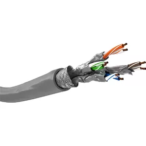 Goobay 96095 tīkla kabelis Cat6a S/FTP S-STP 305 m pelēks apaļš bez savienotāja