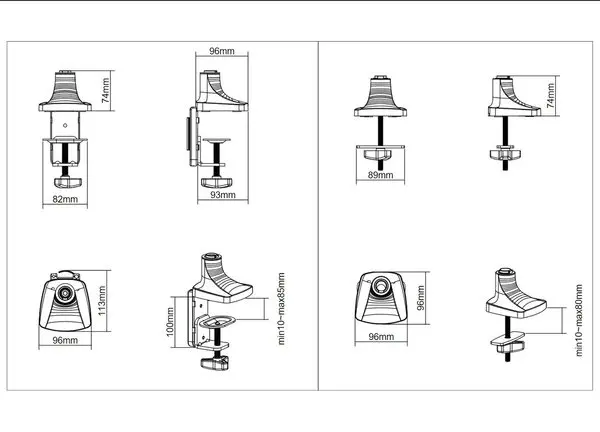 Desk Mount Multibrackets M Gas Spring Single Black Photo 18