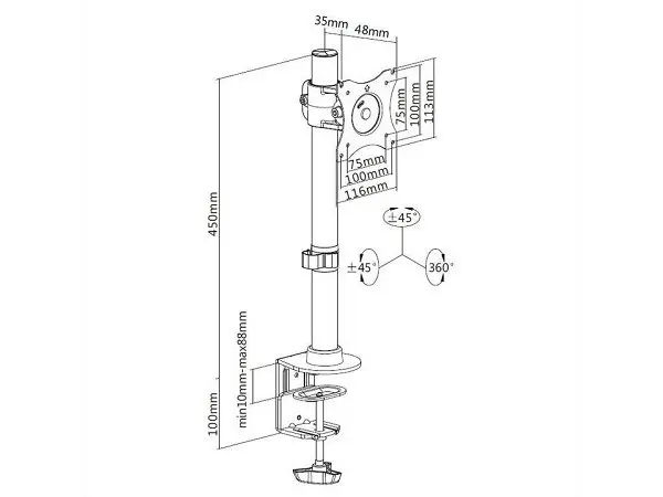 Настольный крепеж Multibrackets M Deskmount Basic Single Photo 26