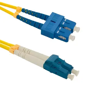 InfiniBand / fibre optic cable QOLTEC 54032, 2 m, SC to LC, 9 µm core, full duplex, yellow