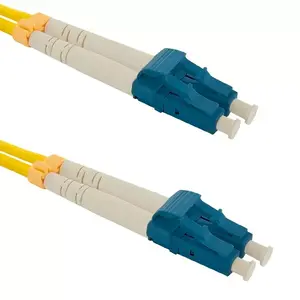 Fiber optic cable QOLTEC 54014 LC–LC 1 m, single-mode 9 µm, yellow