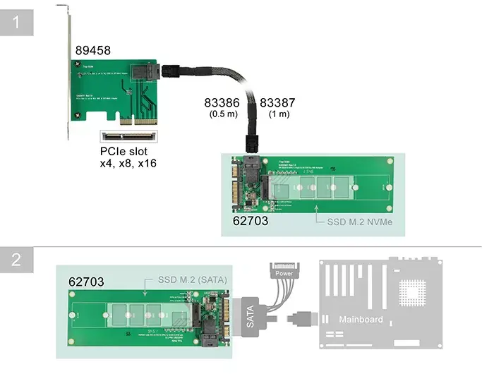 Iekšējais M.2 adapteris DeLOCK 62703 Photo 3