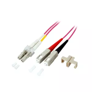 Сетевой кабель Alcasa LW-801LS4 LC SC OM4 1 м Фиолетовый