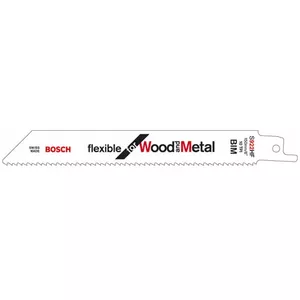 Полотно для сабельной пилы Bosch S 922 HF для металла, листового металла и древесины с гвоздями, шаг зубьев 2,5 мм