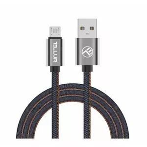 USB to Micro USB data cable Tellur 1 m denim