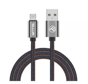 USB to Micro USB data cable Tellur 1 m denim