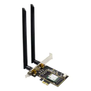 MicroConnect MC-PCIE-INT7260DUAL bezvadu PCI Express tīkla karte ar Bluetooth un 3000 Mbit/s datu pārraides ātrumu, melna