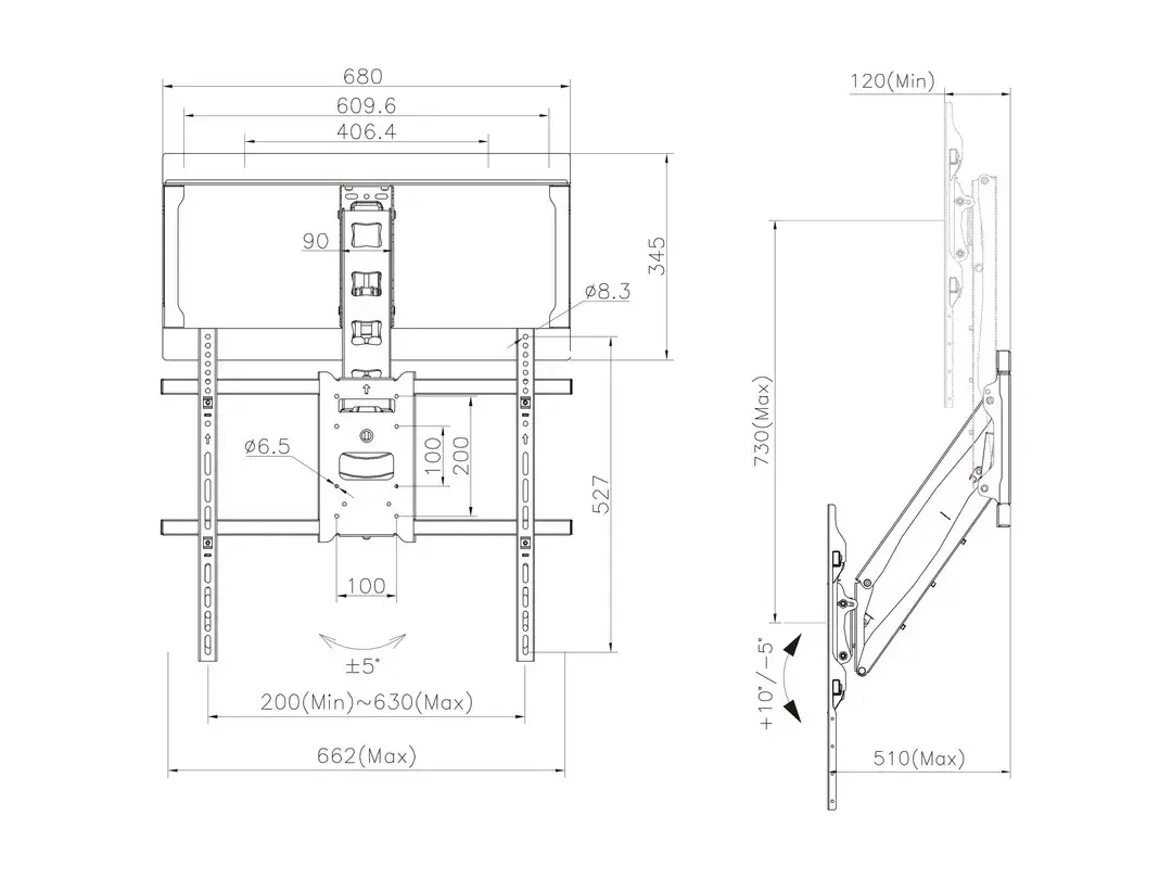 Konsoles, Multibrackets, M Pull Down Full Motion Flexarm Photo 20