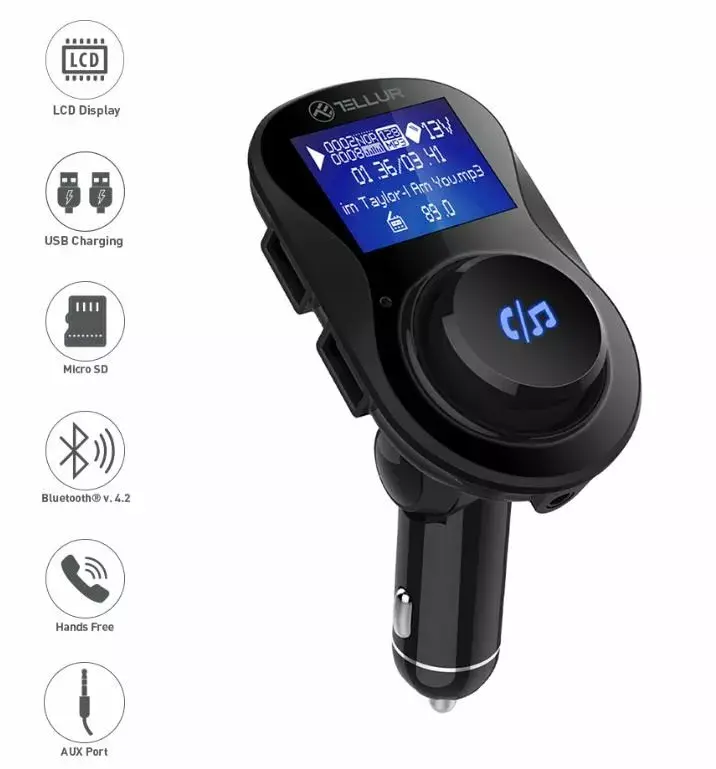 FM-трансмиттер Tellur FMT-B3 3,5 мм USB Photo 3
