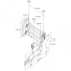 Wall TV mount ART RAMT ACV-22 Photo 6