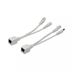 Passive PoE Cable Kit Digitus DN-95001 Splitter Injector Fast Ethernet 0.5m White