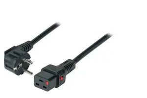 EFB Elektronik EK606SW.2 Power Cable, 2 m, CEE7/7 to C19 Coupler, Black